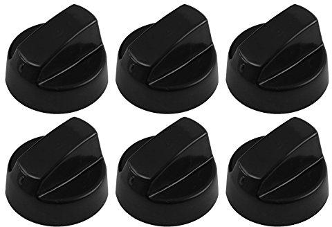 Spares2go Pomos de control universales para todas las marcas y modelos de tostadoras, estufas y prensa de pantalones (paquete de 6 + adaptadores)