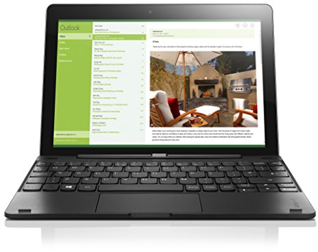 Lenovo Miix 300 25,6 cm (10,1 Zoll HD) Tablet PC (Intel Atom Z3735F Quad-Core Prozessor, 2GB RAM, 64GB eMMC, Touchscreen, Windows 10 Home) schwarz inkl. AccuType Tastatur