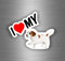 Akachafactory Aufkleber Sticker Auto Motorrad I Love My Hunde Jack Russel Tuning R4