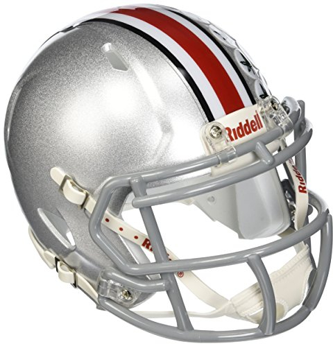 Riddell men unisex adult women Speed sports related collectible mini helmets, Silver, 7.5 quot x 6.5 US