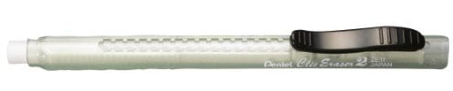 Pentel ZE11T-D ClicEraser 2 Radierstift, nachfüllbar mit ZER-2, Gehäuse semi-transparent grün, 12 Stück