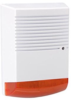Velleman Attrappe-Sirene mit roter Blinkender LED, wetterfest, batteriebetrieben, kabellos, IP44