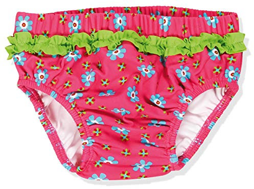 Playshoes UV-Schutz Windelhose Unisex Kinder Badehose Schwimmhose Badebekleidung, Blumen, 62/68