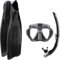 Cressi Erwachsene Pro Star Bag Schnorchelset, Schwarz, 45/46