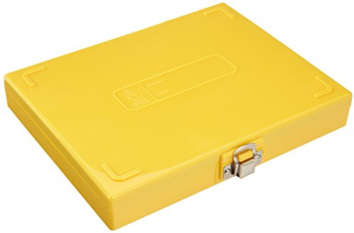 neoLabLine Polystyrol Objektträger-Kästen mit Verschluss-Clip für 100 Objektträger, Gelb, 210 mm x 179 mm x 35 mm