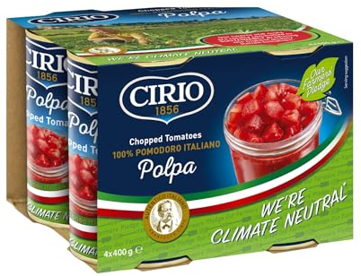 CIRIO Polpa Chopped Tomatoes, Italian, Canned, Tinned 4 x 400g