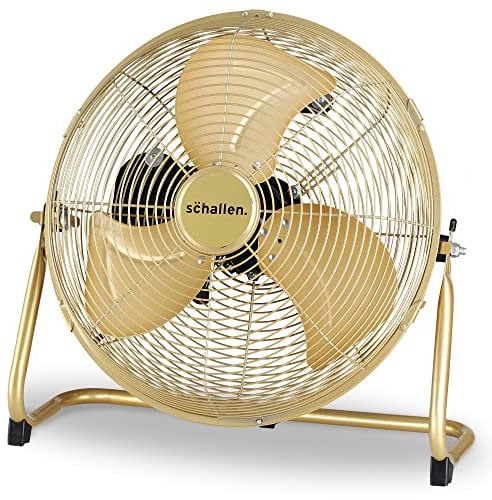 Schallen Champagne Gold Sturdy Metal High Velocity Cold Air Circulator Adjustable Floor Fan with 3 Speed Settings (14)