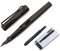 Lamy Safari Fountain Pen, Medium Nib + 5 Black Ink Cartridges (Pink)