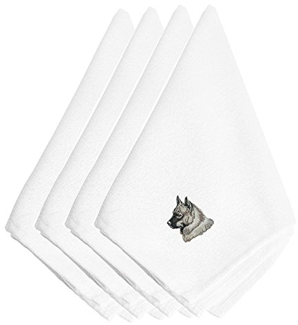 Caroline 's Treasures embt2710npke Norwegischer Elchhund bestickt Servietten (Set von 4), 50,8 cm Multicolor