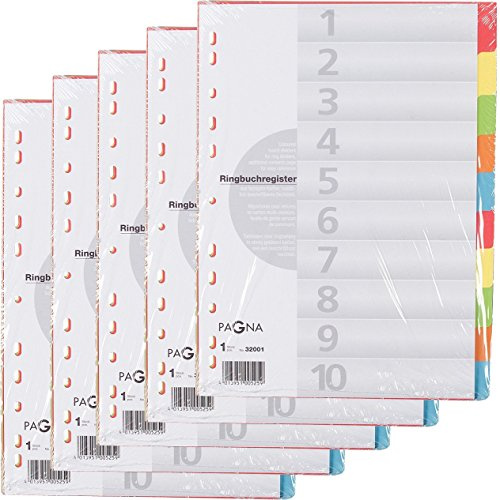 Pagna 32001-20 Register 10-teilig, 5-farbig mit Deckblatt (5, 10 Taben)