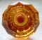 small amber cut glass drawer & cupboard pulls (knobs)