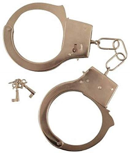 Handcuffs Menottes métal – Adult Use on (Accessoire de Costume)