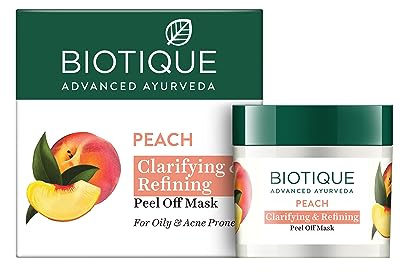Biotique Peach Klärung und Verfeinerung Peel-Off-Maske für fettige und Unreine Haut