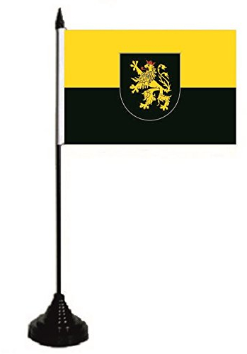 U24 Tischflagge Pfalz mit Wappen Fahne Flagge Tischfahne 10 x 15 cm