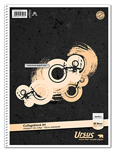 Ursus Basic 04433020 Collegeblock A4 80 Blatt 70g/qm 5mm kariert