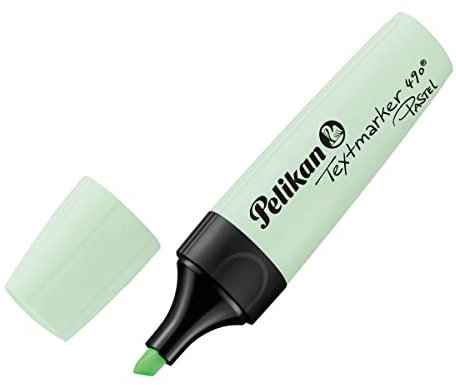 Pelikan Textmarker 490, 10 x Pastell-Grün, 10 Stück, mit Keilspitze