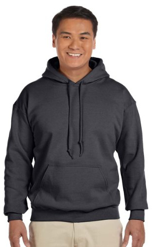 Gildan Heavy Blend Adult Unisex Hooded Sweatshirt/Hoodie (2XL) (Charcoal)