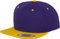 Yupoong Flexfit Unisex Kappe Classic Snapback 2-Tone, zweifarbige blanko Cap mit geradem Schirm, One Size Einheitsgröße für Männer und Frauen, Farbe pur/gold