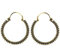 CHICNET Ohrringe dunkel Punkte Dreiecke rund Messing Brass antik golden Tribal nickelfrei Schmuck Piercing