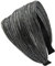 axy Breiter Haarreif mit Glitzerfäden Wunderschön Damen Stirnband Haarschmuck Haarreifen Hairband HR31 (Dunkelgrau, Extra Breit)