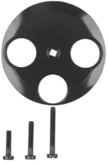 Hager Nostalgia Zentralplatte 3 Fächern tv-r-sat schwarz