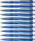 Schneider Optima Druckkugelschreiber (Strichstärke M, dokumentenecht) 10 Stück, blau-transparent