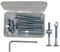 Onestopdiy.com al, Möbel-Bettschrauben, Inbus-Kopf mit Zylindermutter, 6 mm, M6 x 60 mm, ZP, silberfarben, 10 Stück