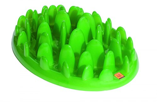 Interactive Gamelle d'alimentation Lente pour chiens VERT - Gamelle Anti Glouton Chien pour réduire les ballonnements, Procure une stimulation mentale, lavable au lave-vaisselle (Taille S)