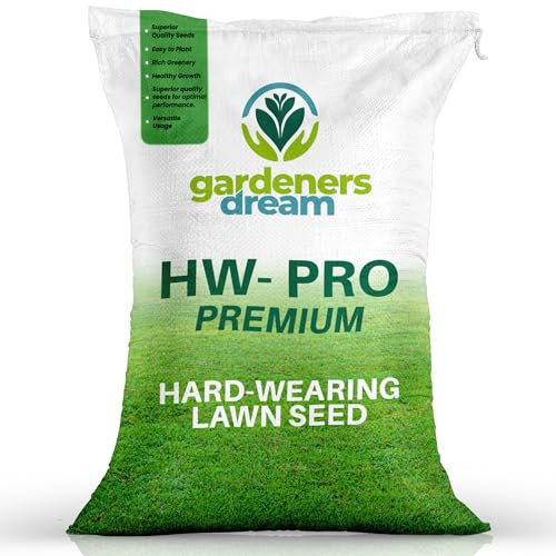 GardenersDream 20KG Premium Hard Wearing Grass Seed - Fast Growing Grass Seeds for New Lawns & Patch Repair - Covers up to 1200M2 for Overseeding