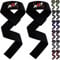 AQF Gewichthebergurte Neopren gepolsterte Handgelenksstütze, Crossfit Training Handgelenkgurte Bodybuilding Powerlifting Fitness Übungsgriffe (Schwarz)