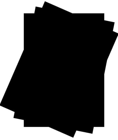 100 Blatt DIN A4 schwarzes Papier 350g/m² von Top Lamination - dicker Karton komplett durchgefärbt 210x297 mm