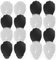 Easy@Home Tens Machine Pads 16 2x3 Reusable Adhesive Electrode TENS Pads Replacement for TENS Electronic Pulse Massager in Hand Shape