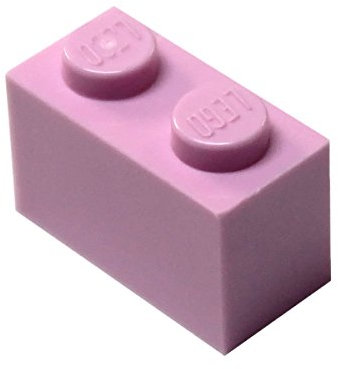LEGO Pièces et Pièces: Rose Vif (Violet Clair) 1x2 Brique x1