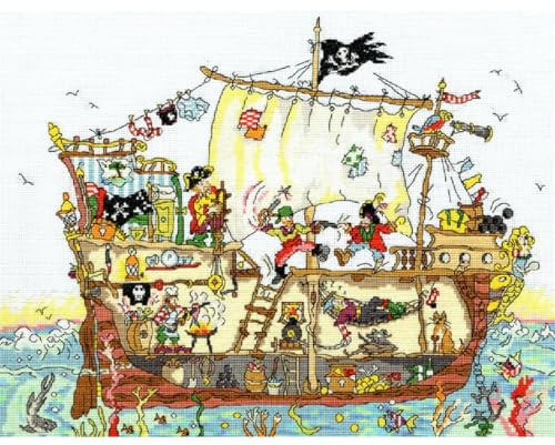Bothy Threads Kreuzstich-Set Piratenschiff, 26x35cm, XCT7, Zählmuster