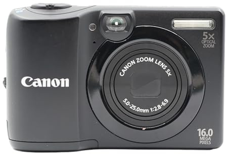 Canon PowerShot A1300 Digitalkamera (16 MP, 5-Fach Opt. Zoom, 6,9cm (2,7 Zoll) Display, DIGIC 4 mit iSAPS) schwarz