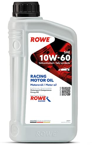 ROWE 20019 HIGHTEC RACING MOTOR OIL SAE 10W-60 - vollsynthetisches Motorenöl mit Multi-Ester-Technologie für Rennsport - 1 Liter