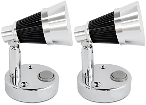 Dream lighting 12 Volt LED Leselampen Warmweiß für Wohnwagen Wohnmobil Boot Camper RV Wandlampe LED 12v Lampe Innenbeleuchtung 2er Set