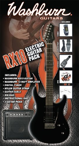 Washburn Rx-10 B Pack – Washburn Rx-10 B – E-Gitarren-Set, 15 W
