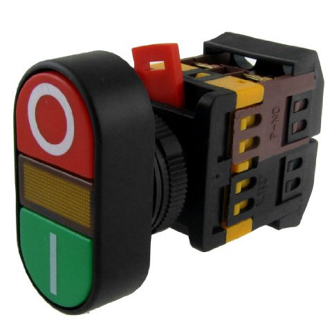 Sourcingmap a12041600ux0444 - On-off start stop pulsador w indicador luminoso interruptor momentáneo potencia rojo verde