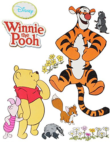 alles-meine.de GmbH 1 Set: Wandtattoo/Sticker - Winnie Pooh Bär - Wandsticker Aufkleber Wandaufkleber für Jungen Mädchen/Kinder - Tigger - Ferkel - Freunde Teddy