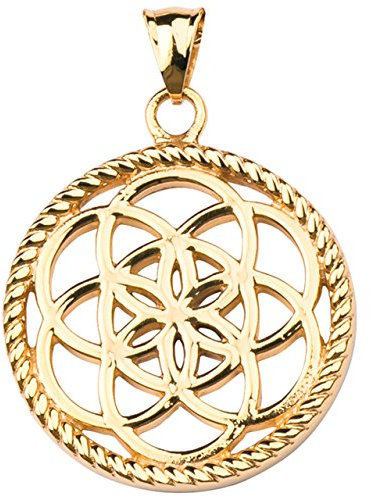 Traumfänger TF02MGO Damen Anhänger Blume Mittel Edelstahl gold