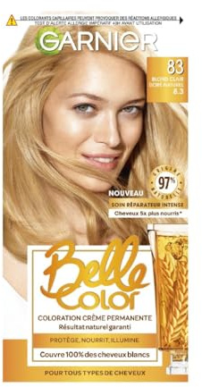 Garnier Belle Color – Coloración permanente rubio – 83 rubio claro dorado natural