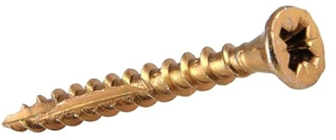 Reisser - 5.0 X 25 R2 Cutter Wood Screw CSK Yellow Pozi Full Thread (200)