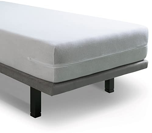 Velfont Matratzenbezug 100x200cm Frottee aus Baumwolle mit Reißverschluss Oeko-TEX Zertifiziert