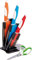 Esmeyer 291-426 Messerset Pluto, 5-teilig Klingen aus Spezialstahl mit Antihaftbeschichtung farbige Griffe aus TPR - Soft Touch