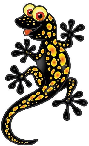FahnenMax Autoaufkleber Sticker Lizard Eidechse Gecko schwarz Aufkleber