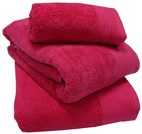 Yorkshire Linen Luxury 100% Egyptian Cotton Fuchsia Towels Super Sheet