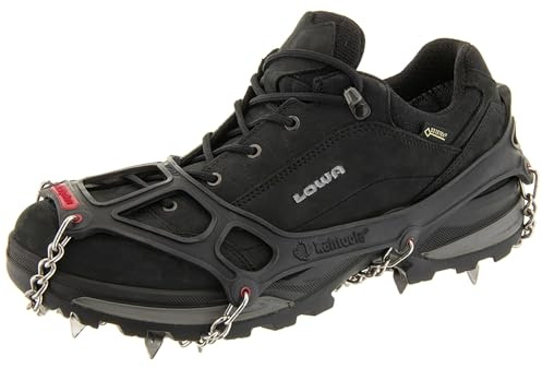Kahtoola MICROspikes Footwear Traction for Winter Trail Hiking & Ice Mountaineering - Black - Medium