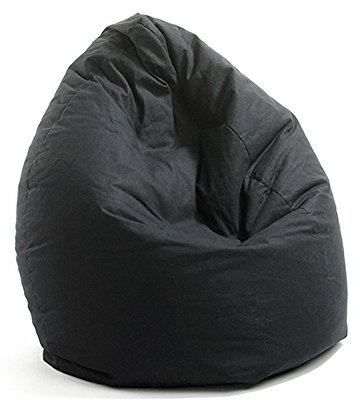 VALERIAN Sitzsack Baumwolle, schwarz uni CA. 300 LITER