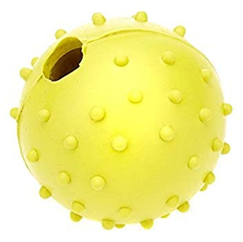 Classic Pet Products Rubber Pimple Ball with Bell, 40 mm, Yellow